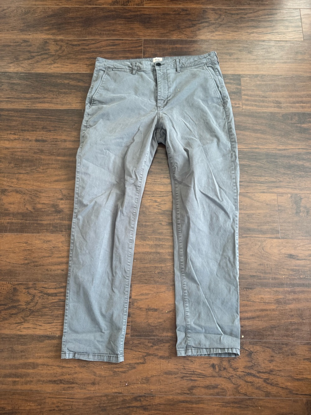 Flint and Tinder Pants Mens 36 x 32 straight Fit Gray 5-Pocket Chino Stretch